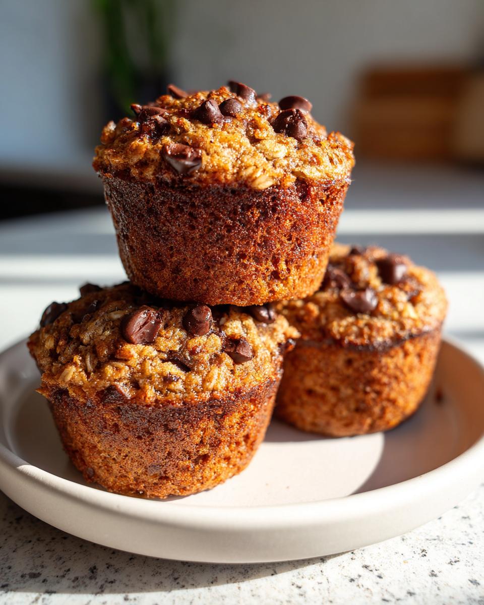 banana oat muffins - detail 1