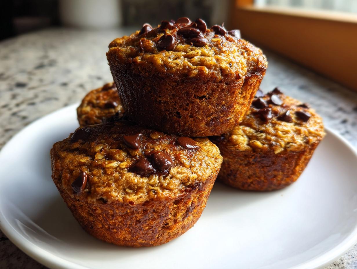 banana oat muffins