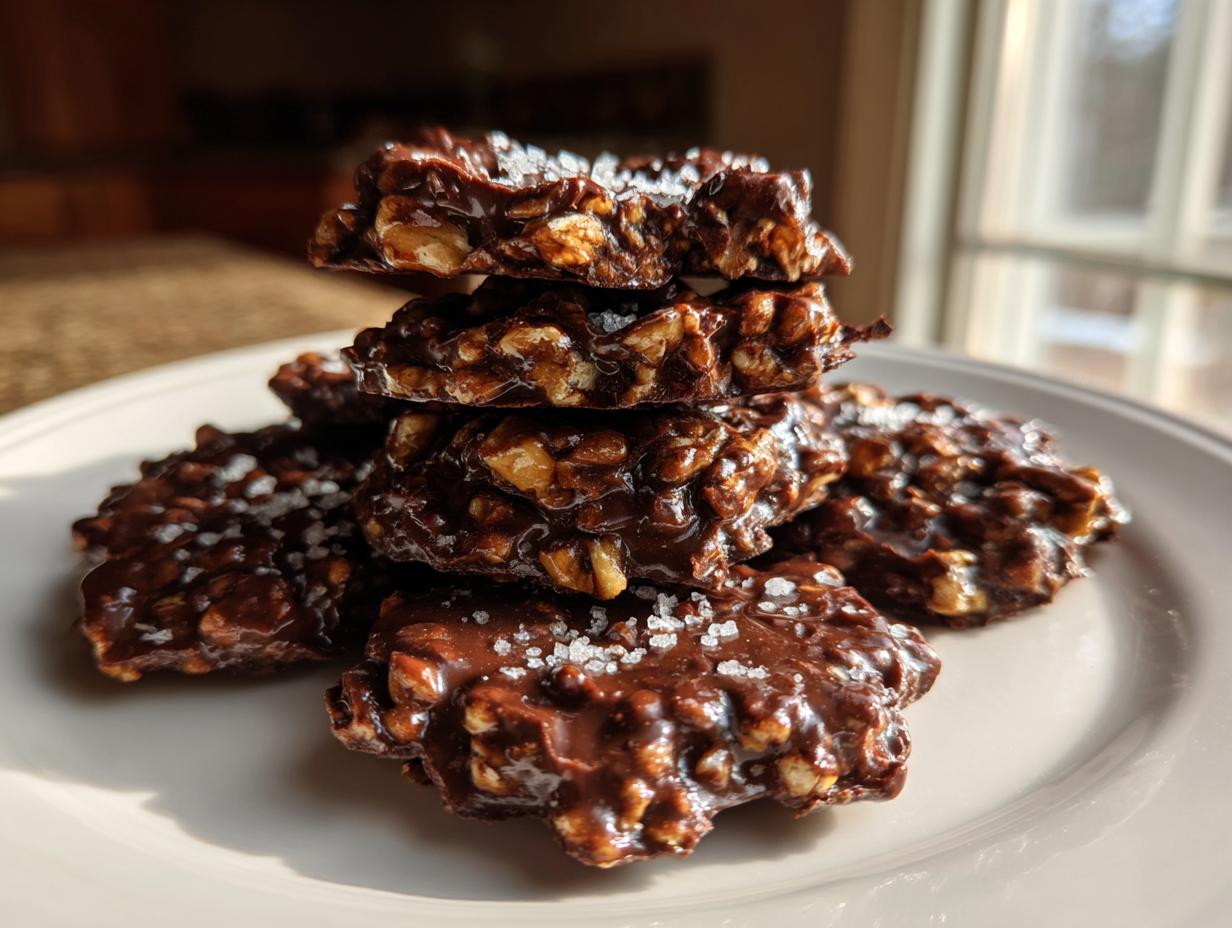chocolate oat walnut crisps