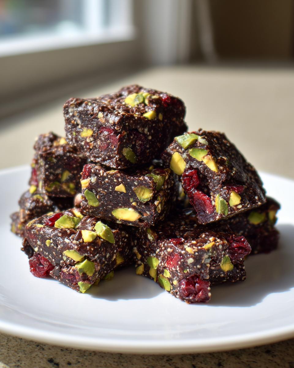 chocolate pistachio cranberry crisps - detail 1