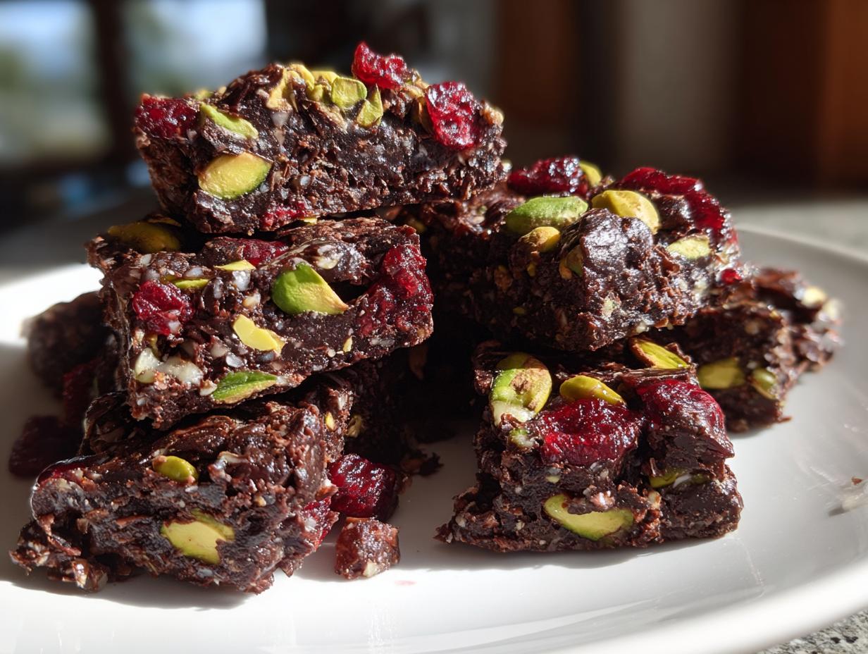 chocolate pistachio cranberry crisps