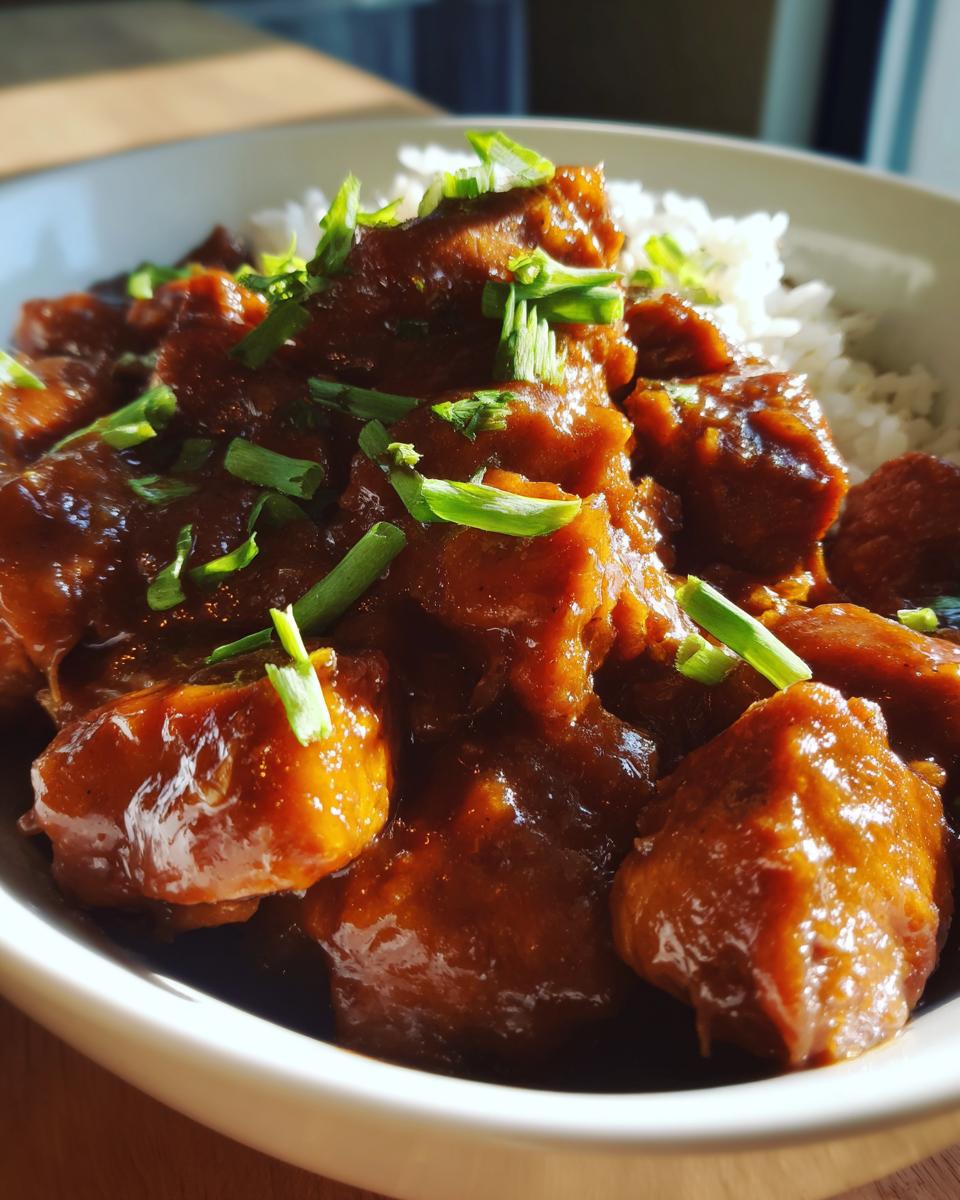 crock pot bourbon chicken - detail 1