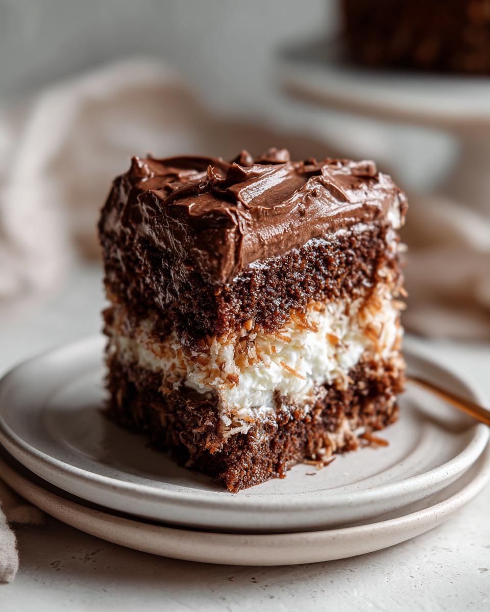 german chocolate poke cake - detail 2