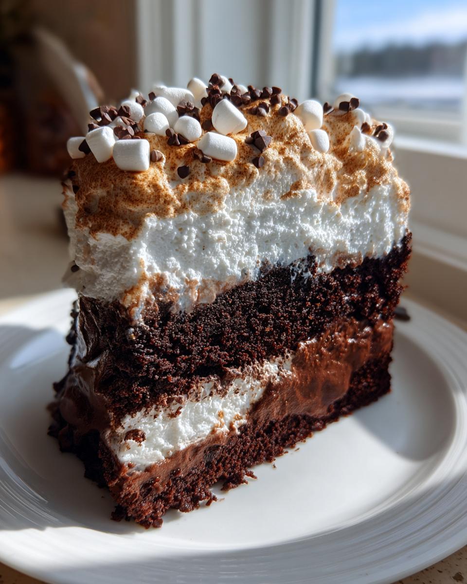 hot cocoa poke cake - detail 2