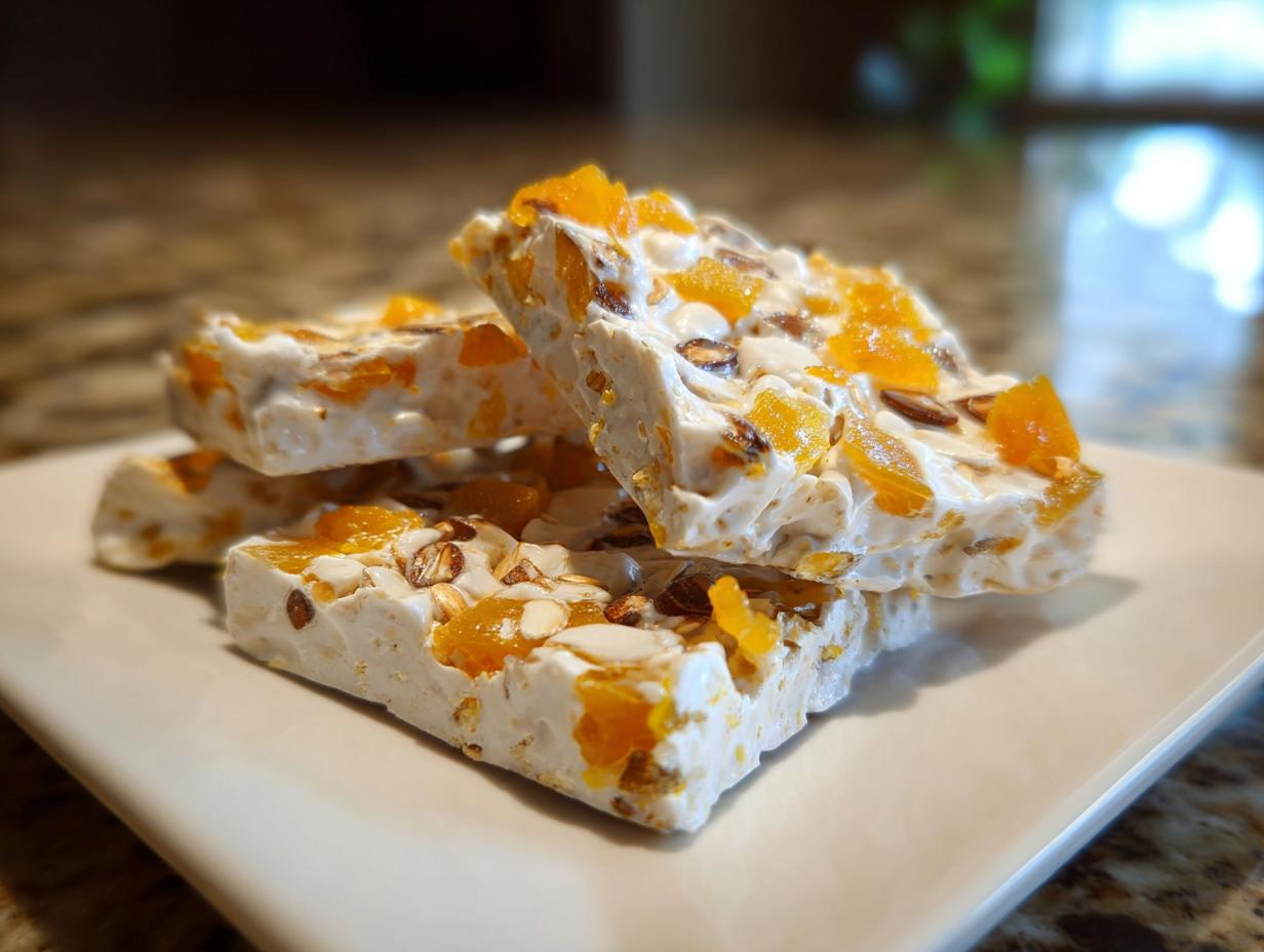 mango coconut white chocolate crisps