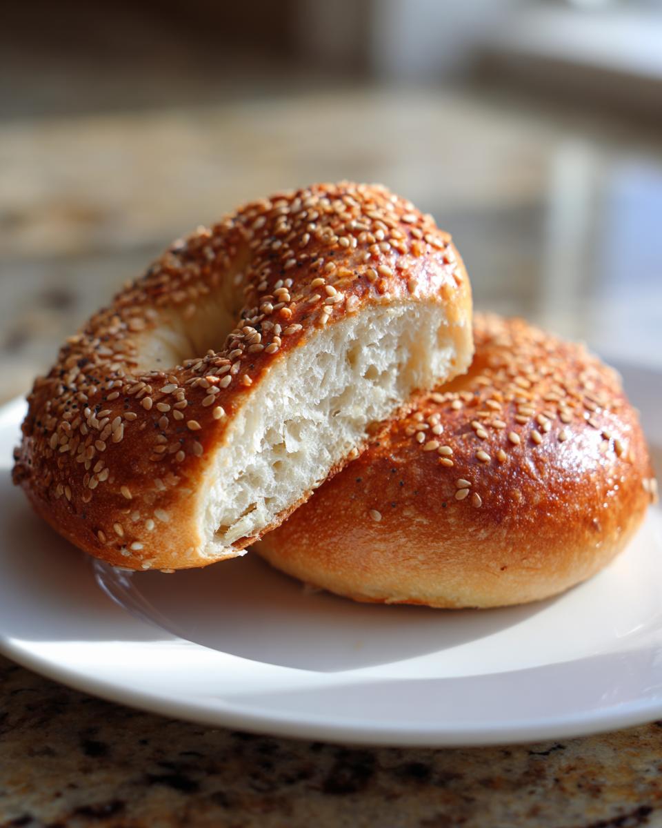 sourdough bagels - detail 1