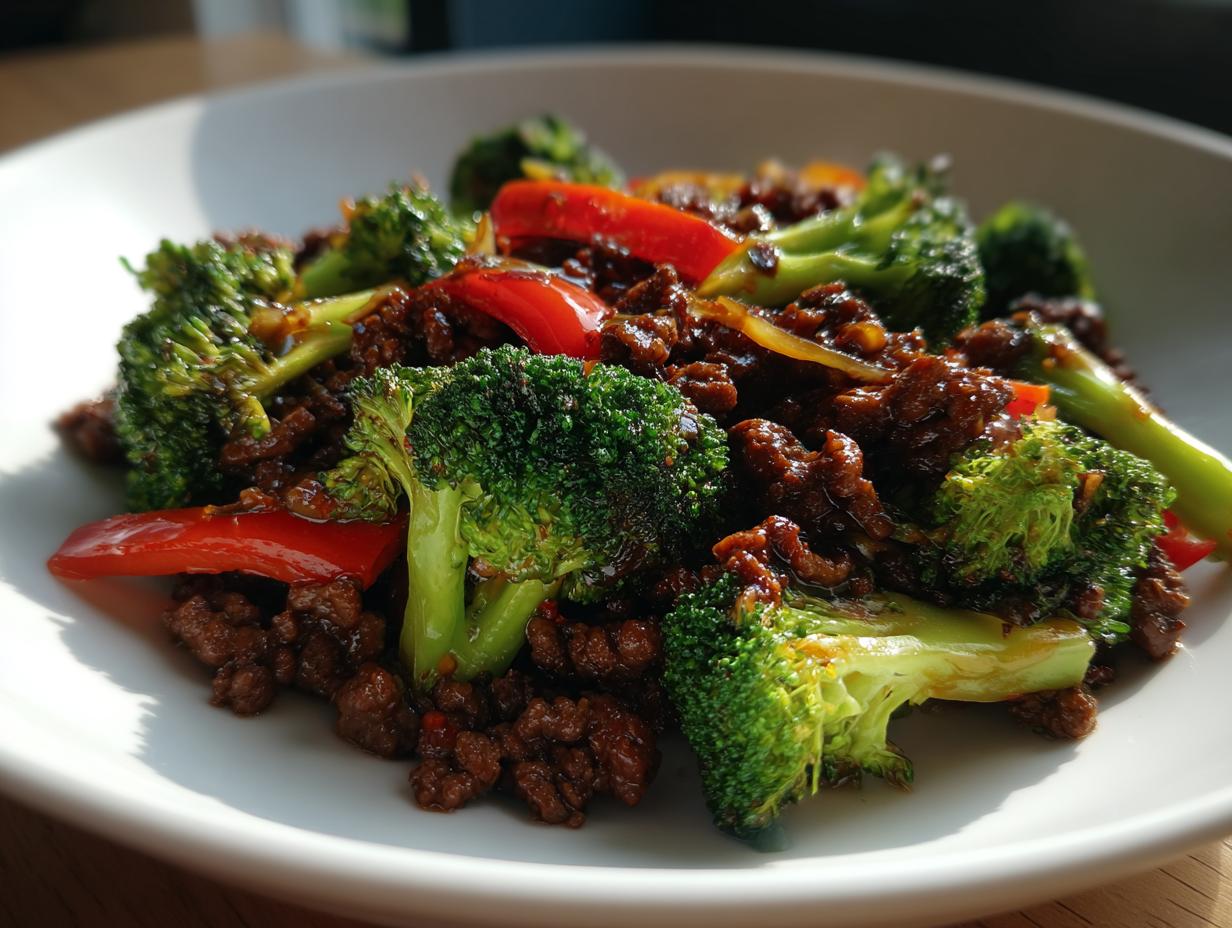 teriyaki ground beef stir fry